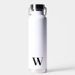 Monogram Minimal Wedding White Water Bottle Gift<br><div class="desc">Personalise this elegant stylish water bottle gift with your custom monogram initial.</div>