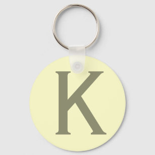 Monogram Minimalist Add Your Name Initial Modern Key Ring