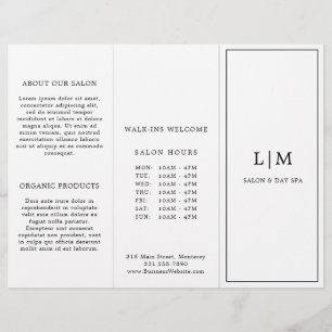 Monogram Minimalist Business Trifold Brochure