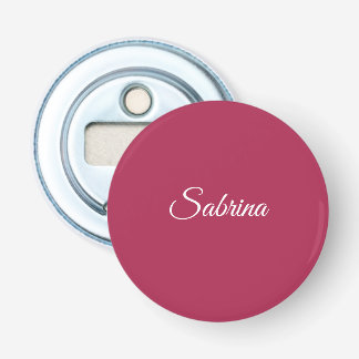 Monogram minimalist cherry rose pink bottle opener
