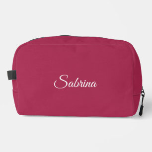 Monogram minimalist cherry rose pink dopp kit