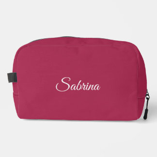 Monogram minimalist cherry rose pink dopp kit