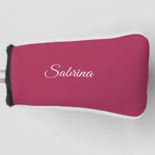 Monogram minimalist cherry rose pink golf head cover