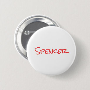 Monogram minimalist custom name 6 cm round badge