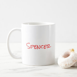 Monogram minimalist custom name coffee mug