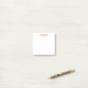 Monogram minimalist custom name post-it notes