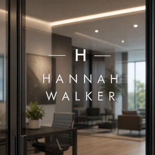 Monogram Minimalist Elegant Modern Nameplate
