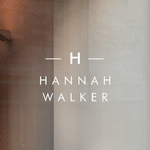 Monogram Minimalist Elegant Modern Nameplate