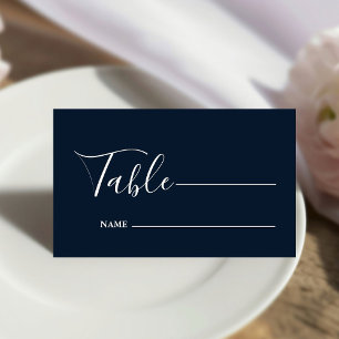 Monogram Minimalist Emerald Green Wedding  Place Card