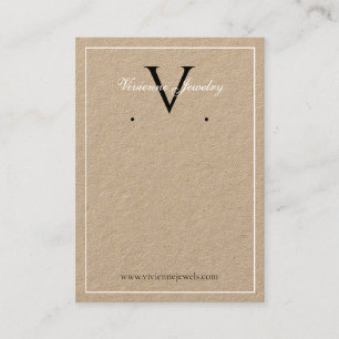 Monogram Minimalist Jewellery Earrings Display Car Business Card