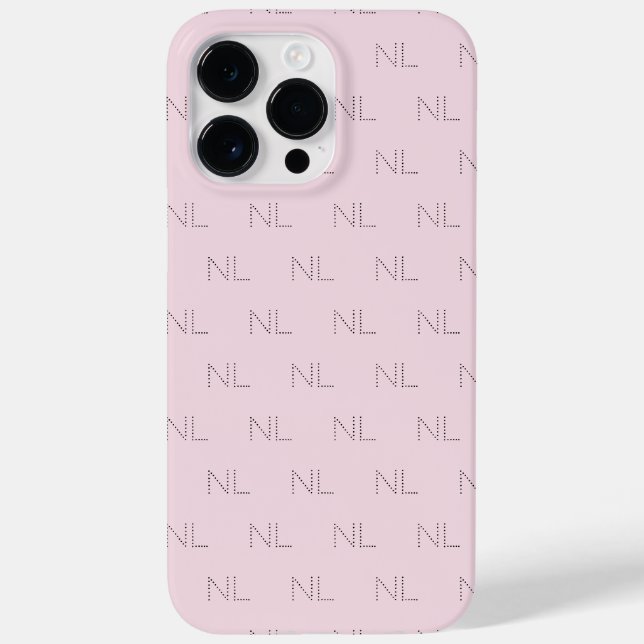 Monogram minimalist pattern Case-Mate iPhone case (Back)