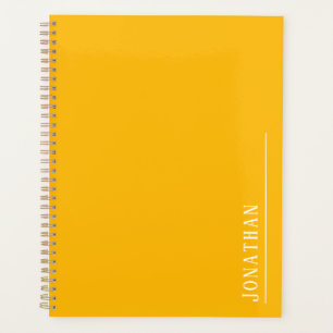 Monogram minimalist yellow planner
