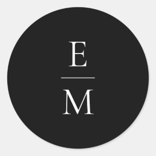 Monogram Minimalistic Wedding Sticker