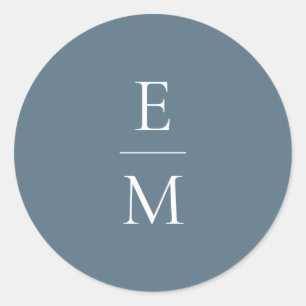 Monogram Minimalistic Wedding Sticker