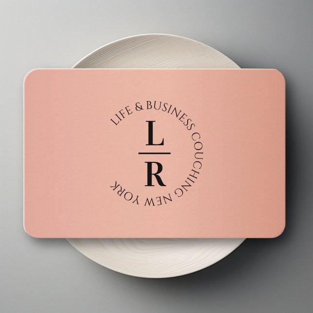Monogram, Minimum Copper Gold Business Business Card (Monogram, Minimum Copper Gold Business Business Card)