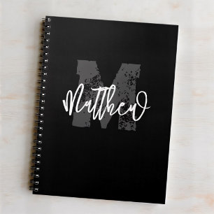 Monogram Modern Boy Back-To-School Homework Notebook