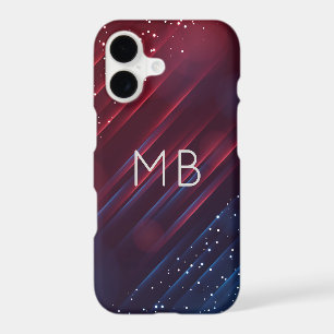 Monogram Modern Burgundy Navy Blue Personalised