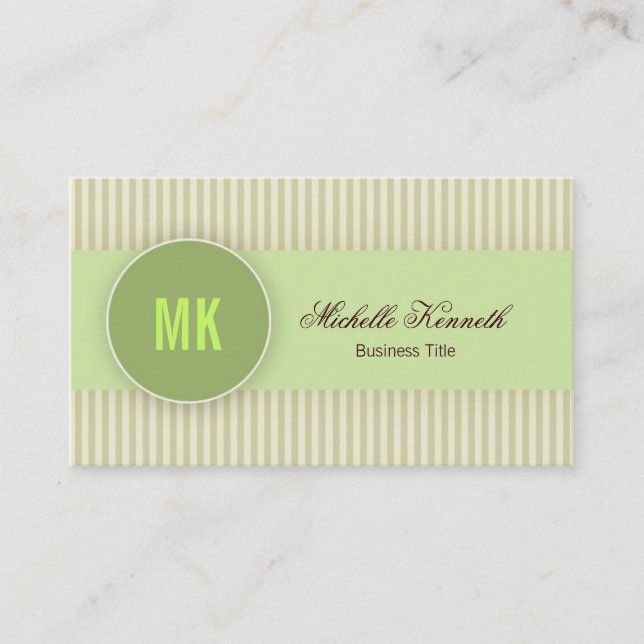 Monogram Modern Business Card Design (Front)