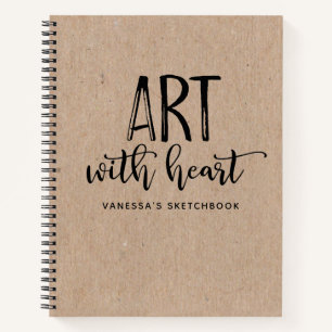 Monogram Modern Chic Artist Sketchbook Notebook
