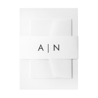 Monogram Modern Classic Elegant Simple Belly Band