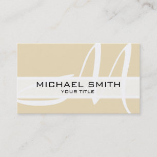 Monogram Modern Dutch white Background Business Card