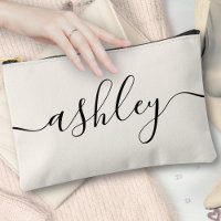 Monogram Modern Elegant Calligraphy Script Ivory