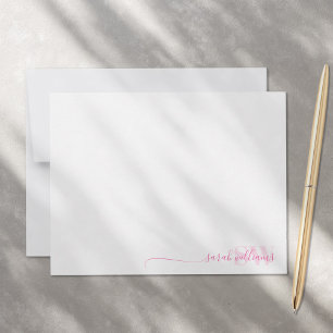 Monogram Modern Elegant Chic Script Name Card
