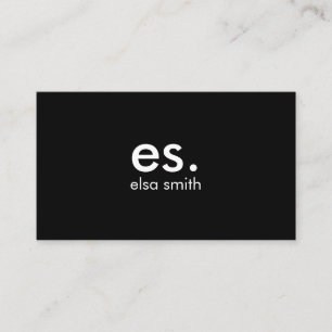 Monogram Modern Elegant Minimal Black and White Business Card