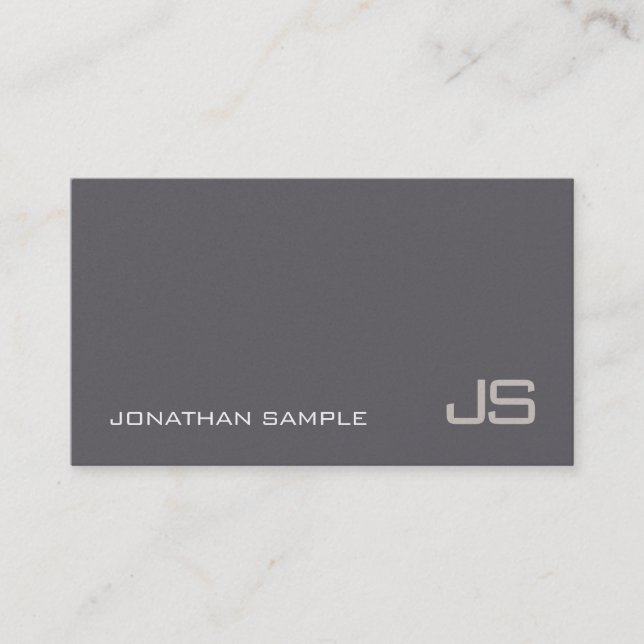 Monogram Modern Elegant Professional Template Luxe Business Card (Front)