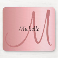 Monogram Modern Elegant Rose Gold Template