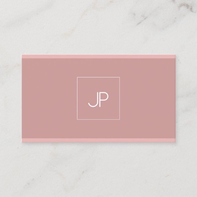 Monogram Modern Elegant Simple Professional Plain Business Card (Front)
