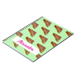 Monogram Modern Fun Pastel Green Fairy Bread. Notebook