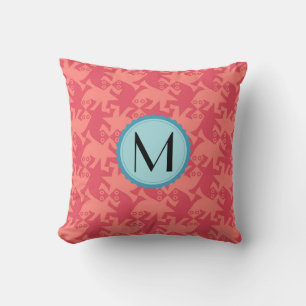 Monogram Modern Geometric Lizard Pattern Cushion