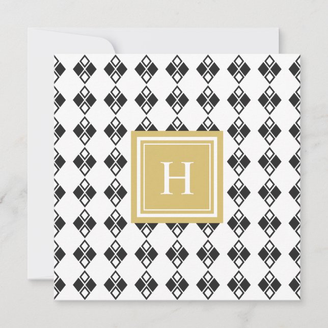 Monogram modern harlequin pattern (Front)