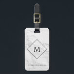 Monogram modern marble luggage tag<br><div class="desc">♡ Colours displayed online may vary slightly from the actual product.</div>