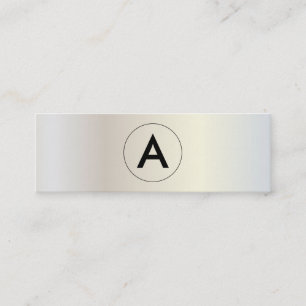 Monogram Modern Metallic Lux Mini Business Card