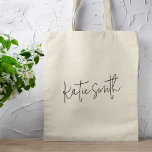 Monogram Modern Minimal Handwritten Script Tote Bag<br><div class="desc">A handwritten monogram design in an elegant style in black informal casual script typography. The text can easily be customised for a design as unique as you are!</div>
