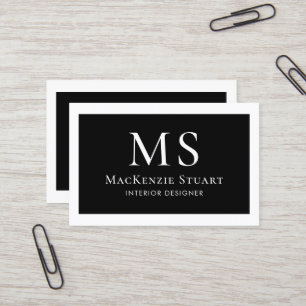 Monogram Modern Minimal Simple Bold Business Card