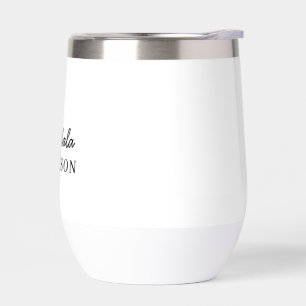 Monogram Modern Minimalist Clean Simple White
