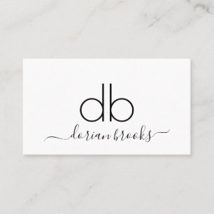 Monogram Modern Minimalist Professional Business C Card