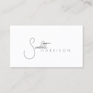 Monogram Modern Minimalist Professional Dusty Pink Business Card