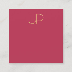 Monogram Modern Professional Template Elegant Square Business Card