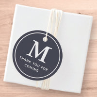 Monogram Modern Simple Chic Thank You For Coming