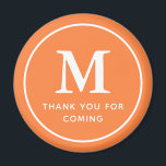 Monogram Modern Simple Chic Thank You For Coming Magnet<br><div class="desc">This simple and modern design is composed of serif and sans serif typography. Perfect for party favours.</div>