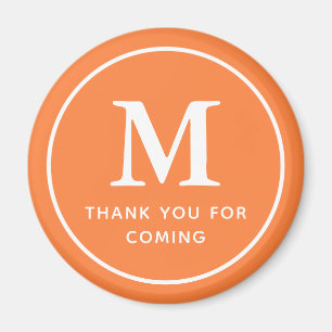 Monogram Modern Simple Chic Thank You For Coming Magnet