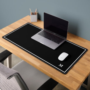 Monogram Modern Simple Minimalist Elegant Frame Desk Mat