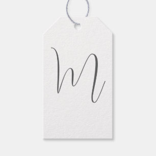 Monogram Modern Simple Minimalist Plain Gift Tags