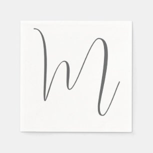 Monogram Modern Simple Minimalist Plain Napkin