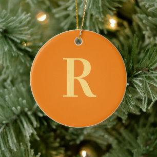 Monogram Modern Simple Orange Ceramic Tree Decoration