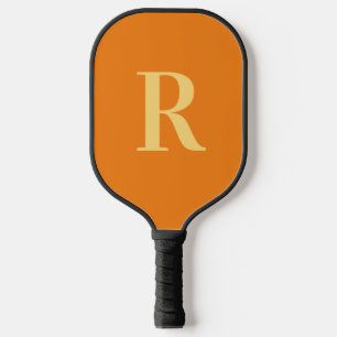 Monogram Modern Simple Orange Pickleball Paddle
